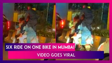 Mumbai: Six Ride On One Bike, Video Goes Viral